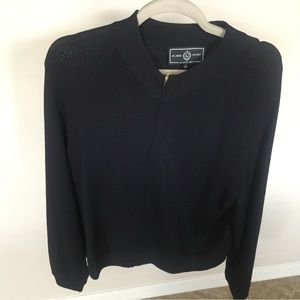 St John Knit Black Front Zip Cardigan